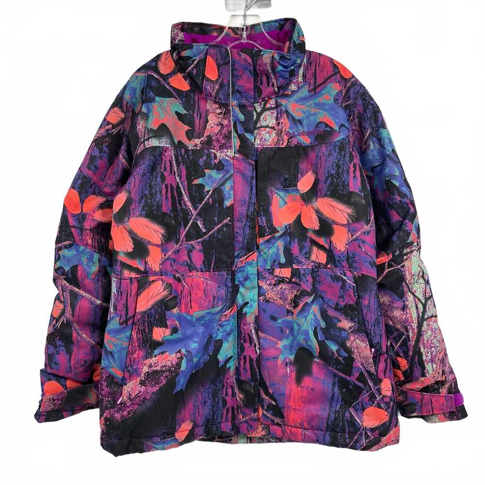 Columbia Purple Blue Camouflage Snow Coat | Kids’ 10 Regular